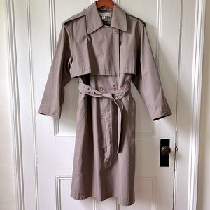 Petite BREM Rainwear trench raincoat Mauve/Tan Size 10P